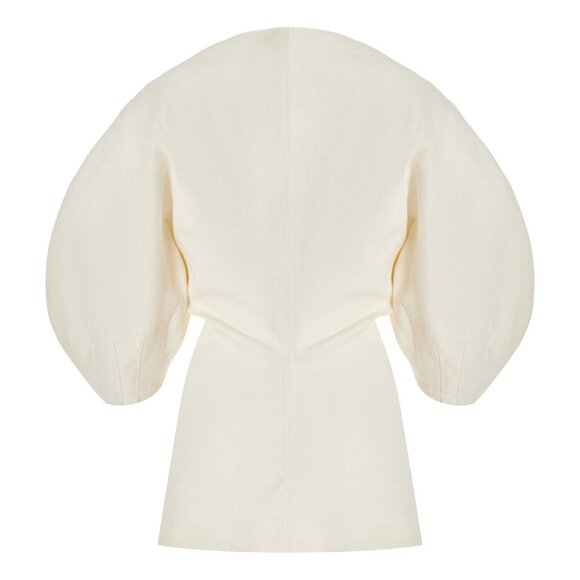 Proenza Schouler Reagan Puff Sleeve Eco-Linen-Blend Top - Picture 3 of 3